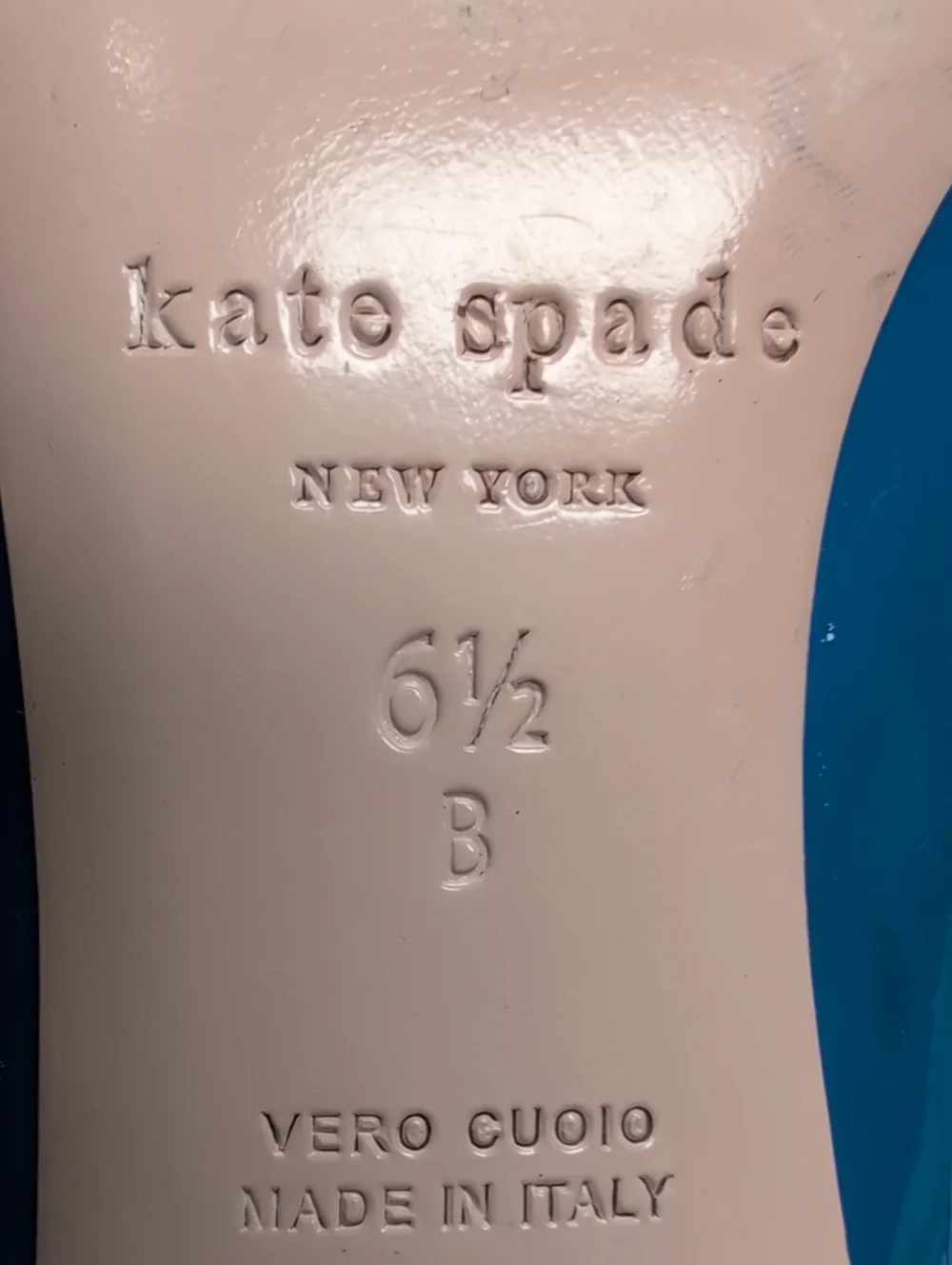 Kate Spade Blue Patent Leather Pointed-Toe Heels woman size 6.5